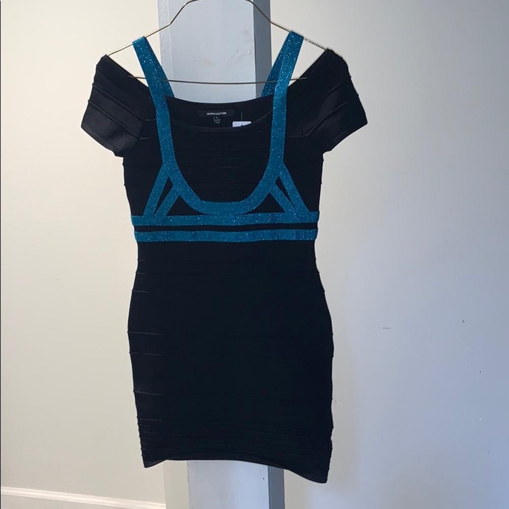 Wow Couture Off Shoulder Strappy Bandage Dress